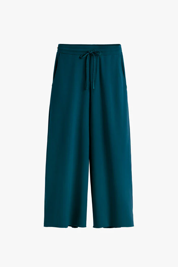 French Terry Wide-Leg Cropped Pant - Image 28