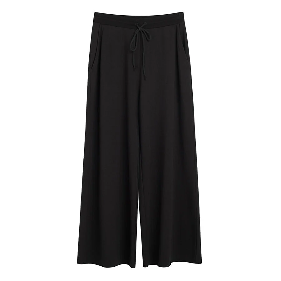 French Terry Wide-Leg Cropped Pant - Image 3