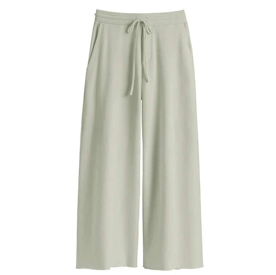 French Terry Wide-Leg Cropped Pant - Image 30