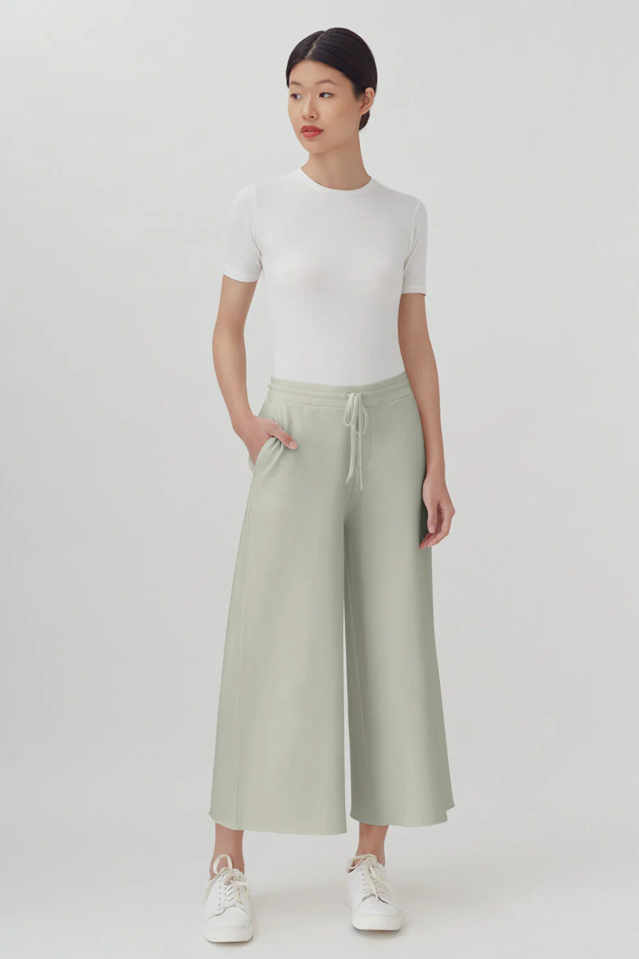 French Terry Wide-Leg Cropped Pant - Image 34