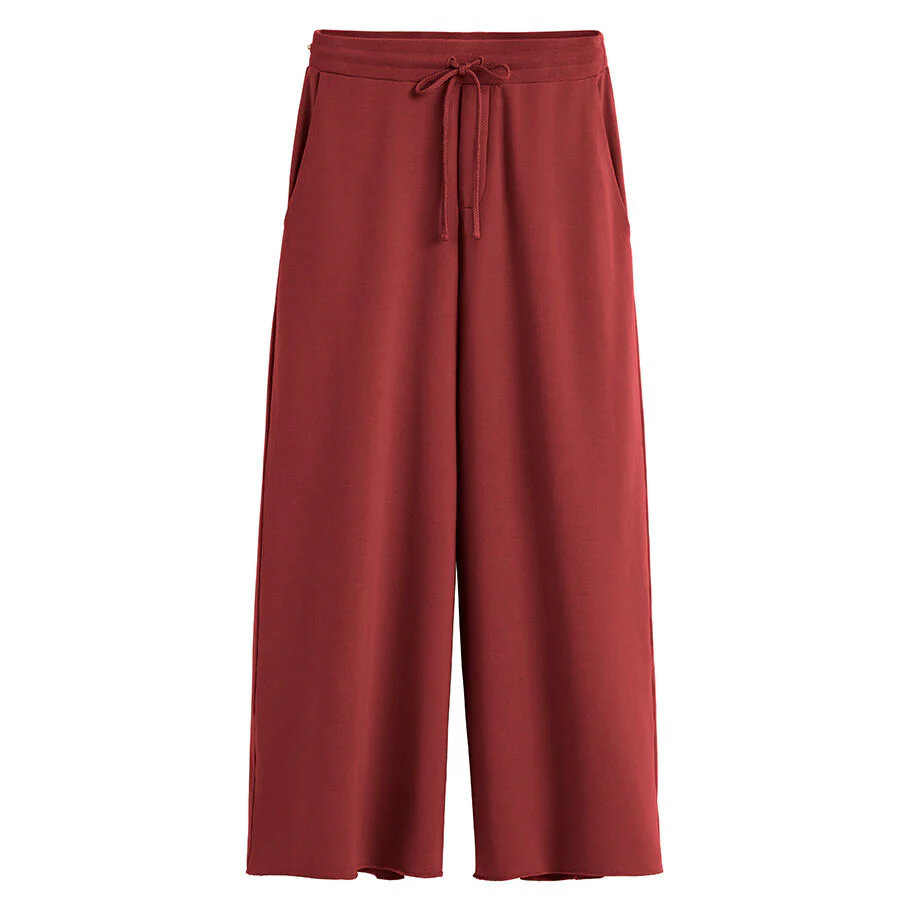 French Terry Wide-Leg Cropped Pant - Image 35