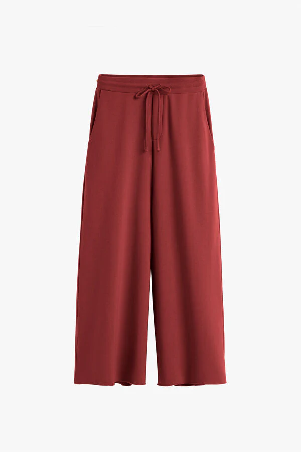 French Terry Wide-Leg Cropped Pant - Image 38