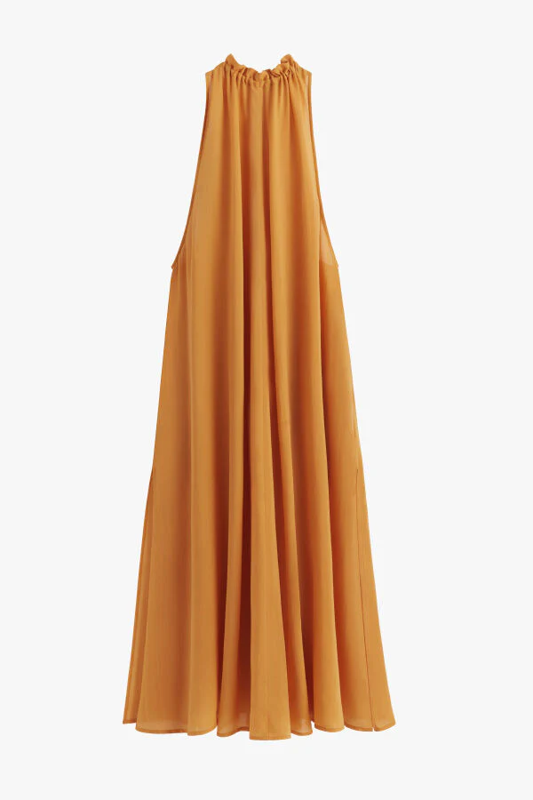 Gathered-Neck Maxi Cover Up - Image 11