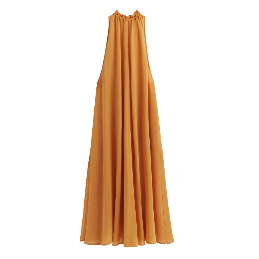 Gathered-Neck Maxi Cover Up - Image 7