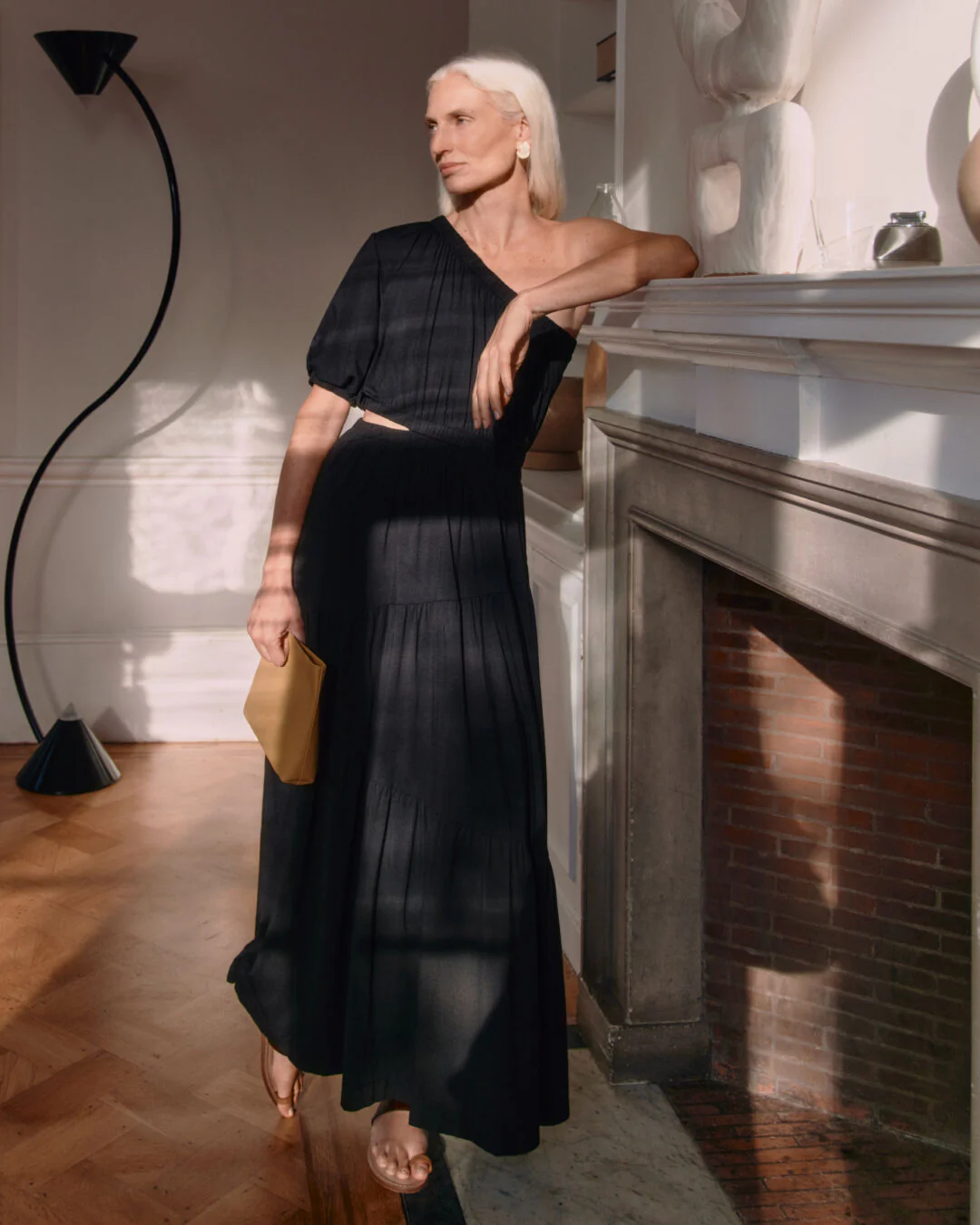 Gathered One Shoulder Dress - Image 11