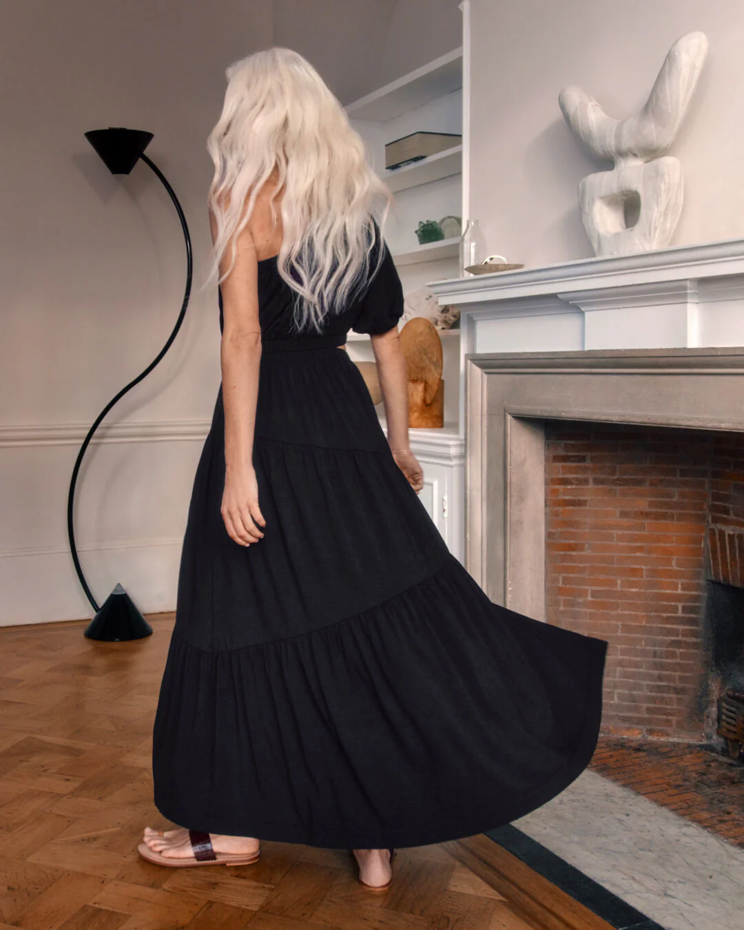 Gathered One Shoulder Dress - Image 12
