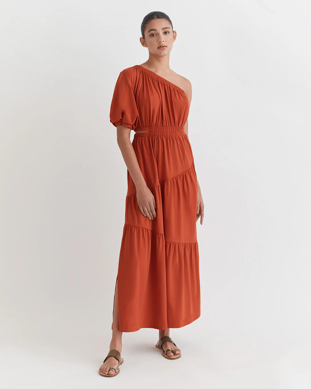 Gathered One Shoulder Dress - Image 14