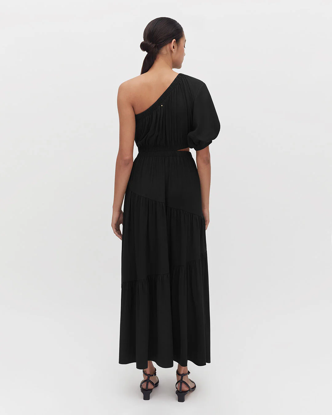 Gathered One Shoulder Dress - Image 2