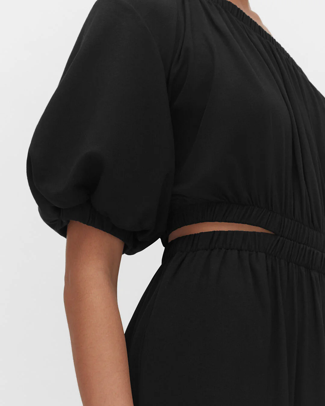 Gathered One Shoulder Dress - Image 3