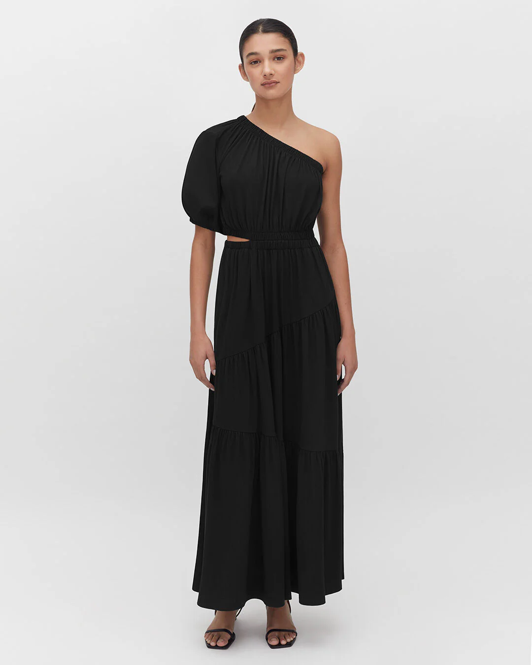 Gathered One Shoulder Dress - Image 6