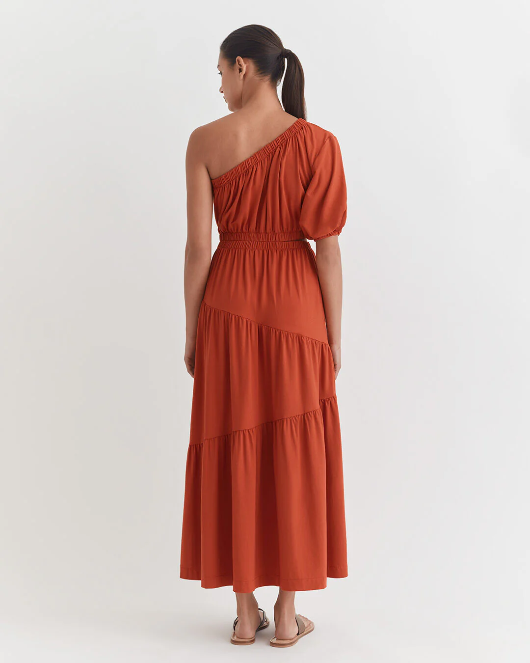 Gathered One Shoulder Dress - Image 8
