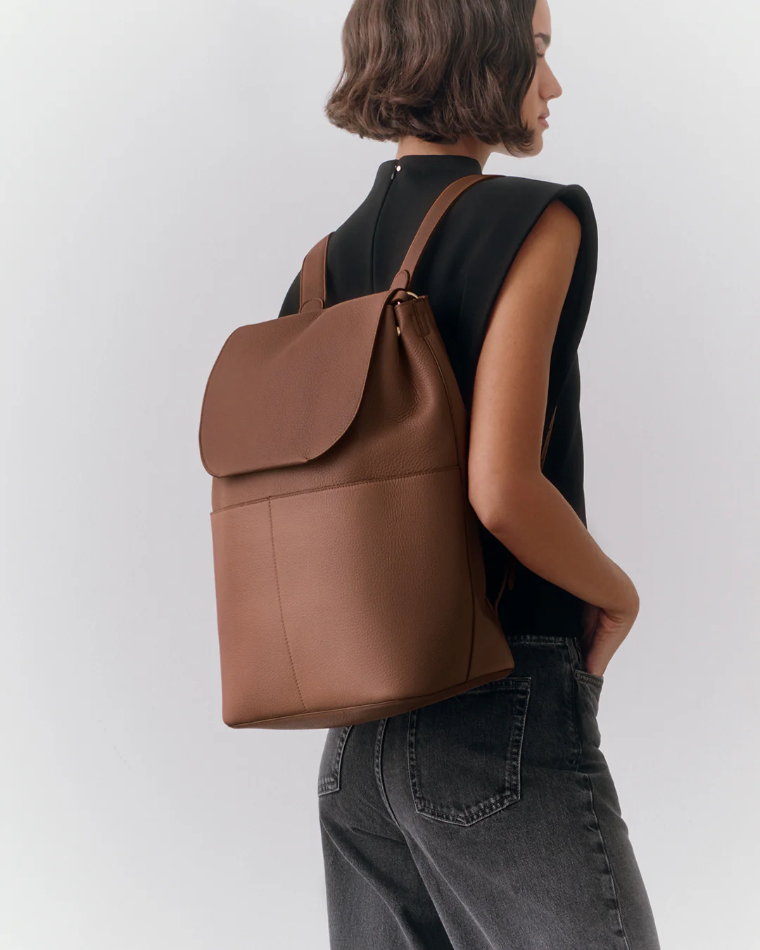 Leather Backpack 16-inch - Image 46
