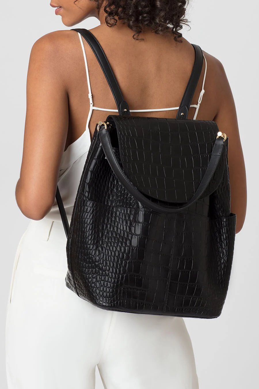 Leather Backpack Croco - Image 5