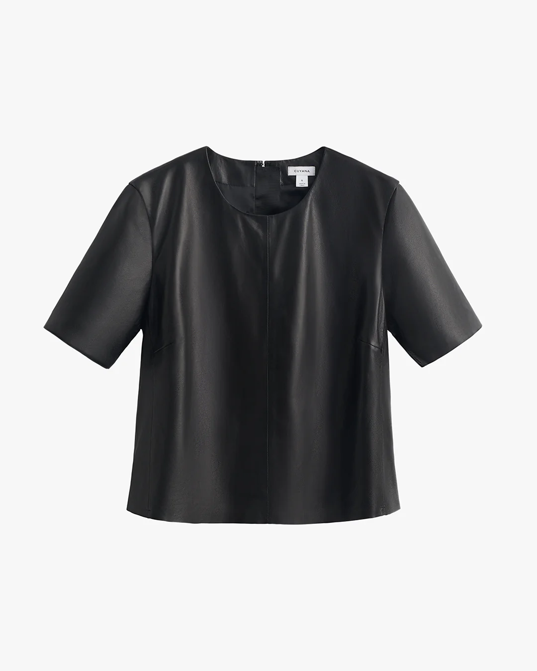 Leather Cropped Tee - Image 4