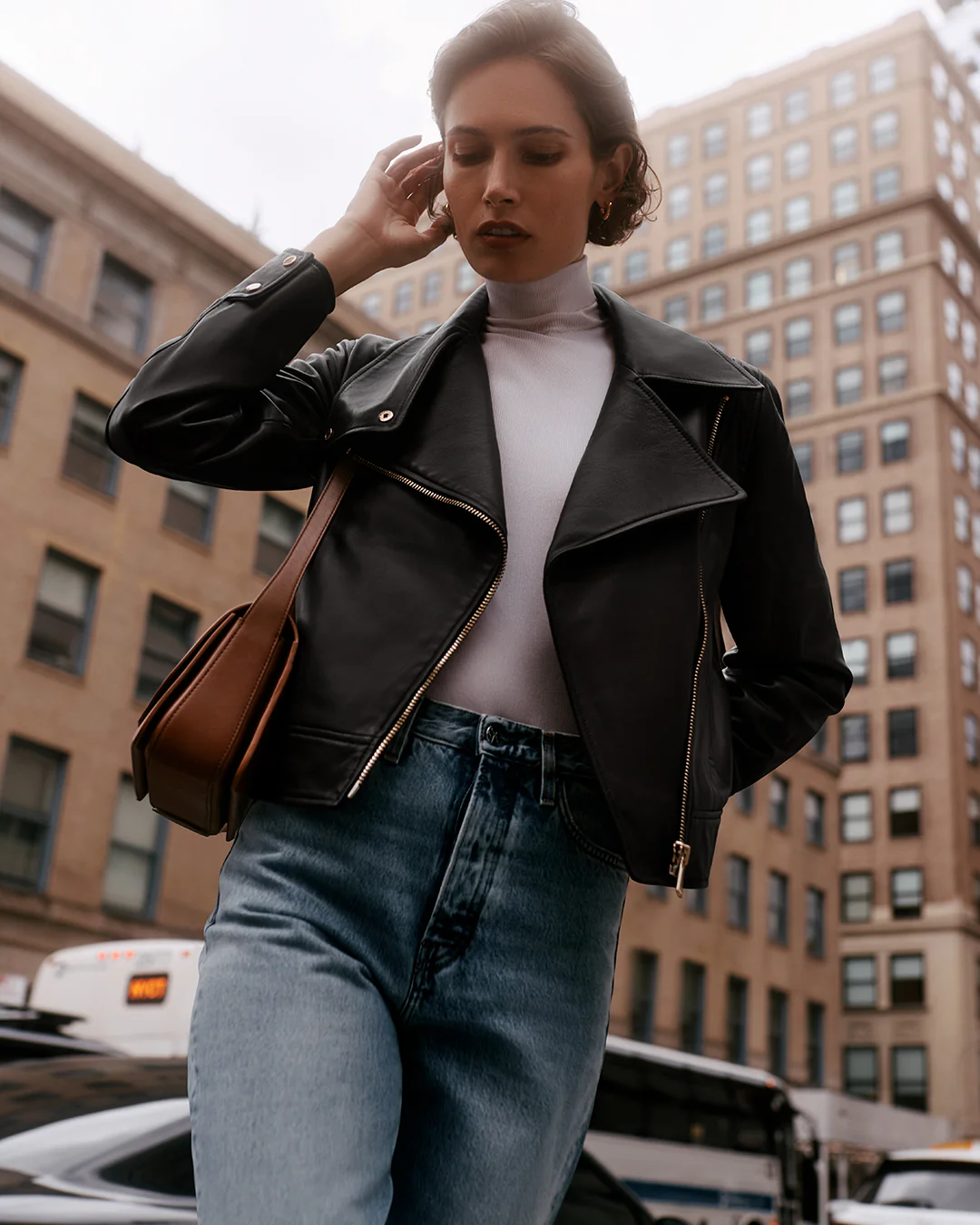 Leather Moto Jacket - Image 7