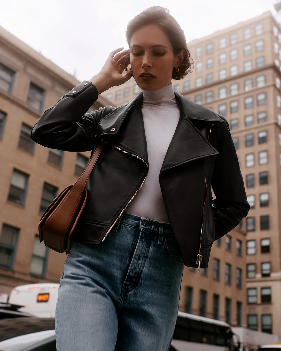 Leather Moto Jacket - Image 8