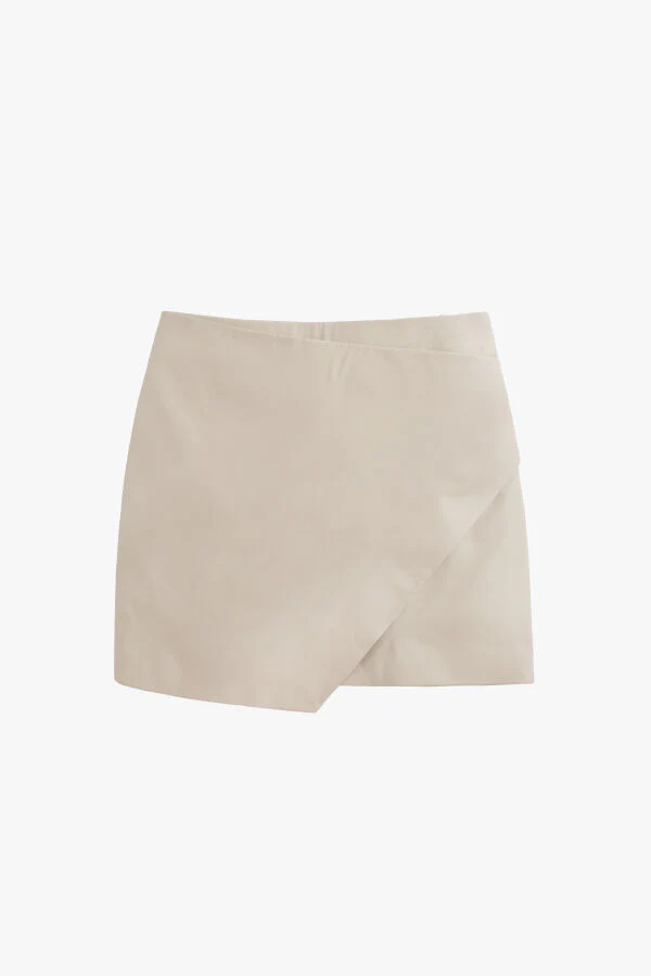 Leather Paneled Mini Skirt - Image 10