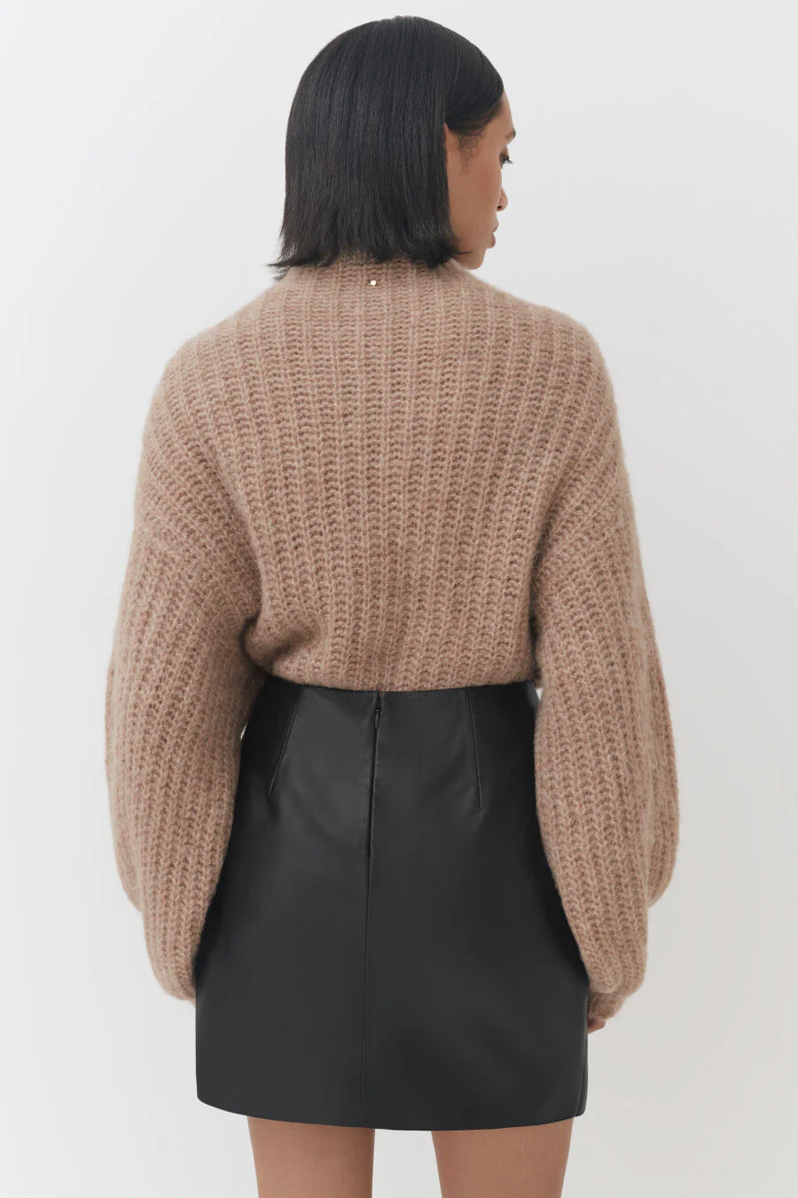 Leather Paneled Mini Skirt - Image 2