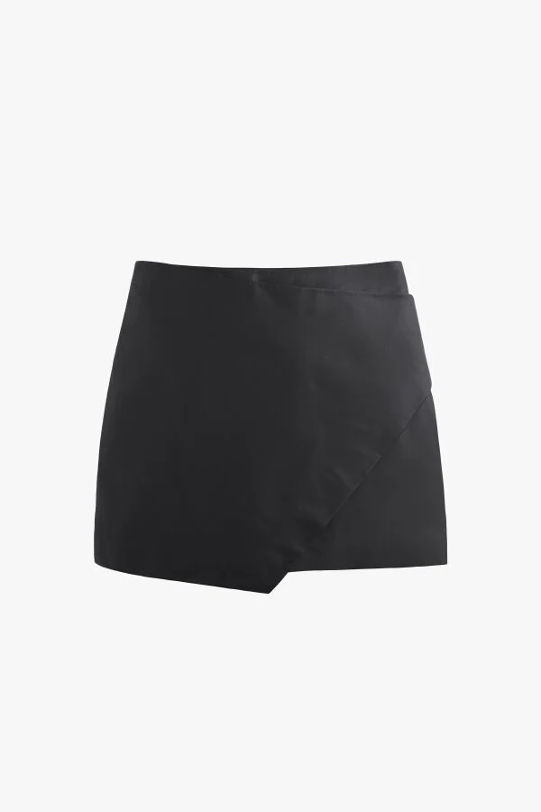 Leather Paneled Mini Skirt - Image 4
