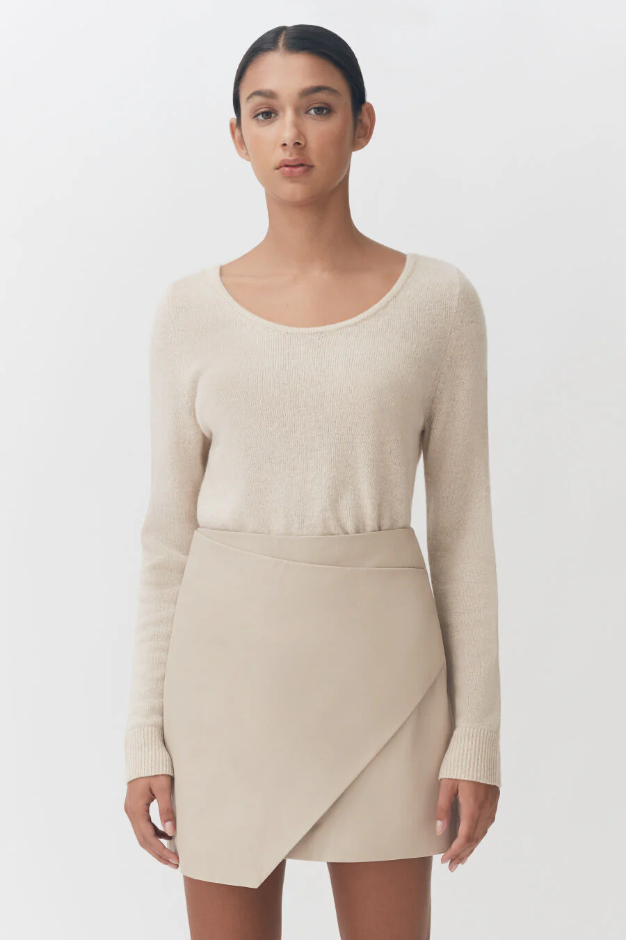 Leather Paneled Mini Skirt - Image 7