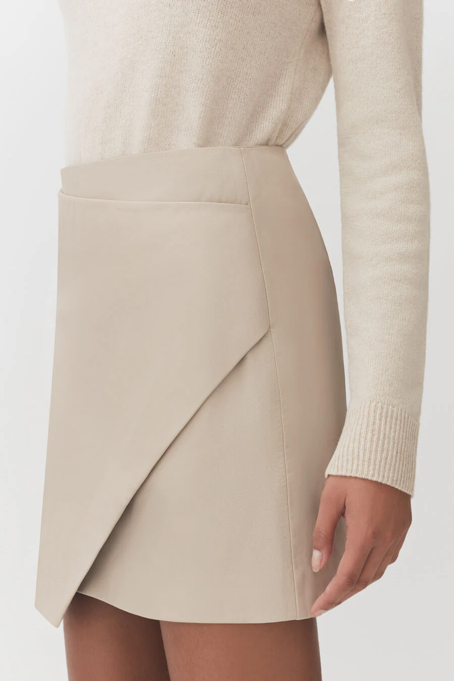 Leather Paneled Mini Skirt - Image 9