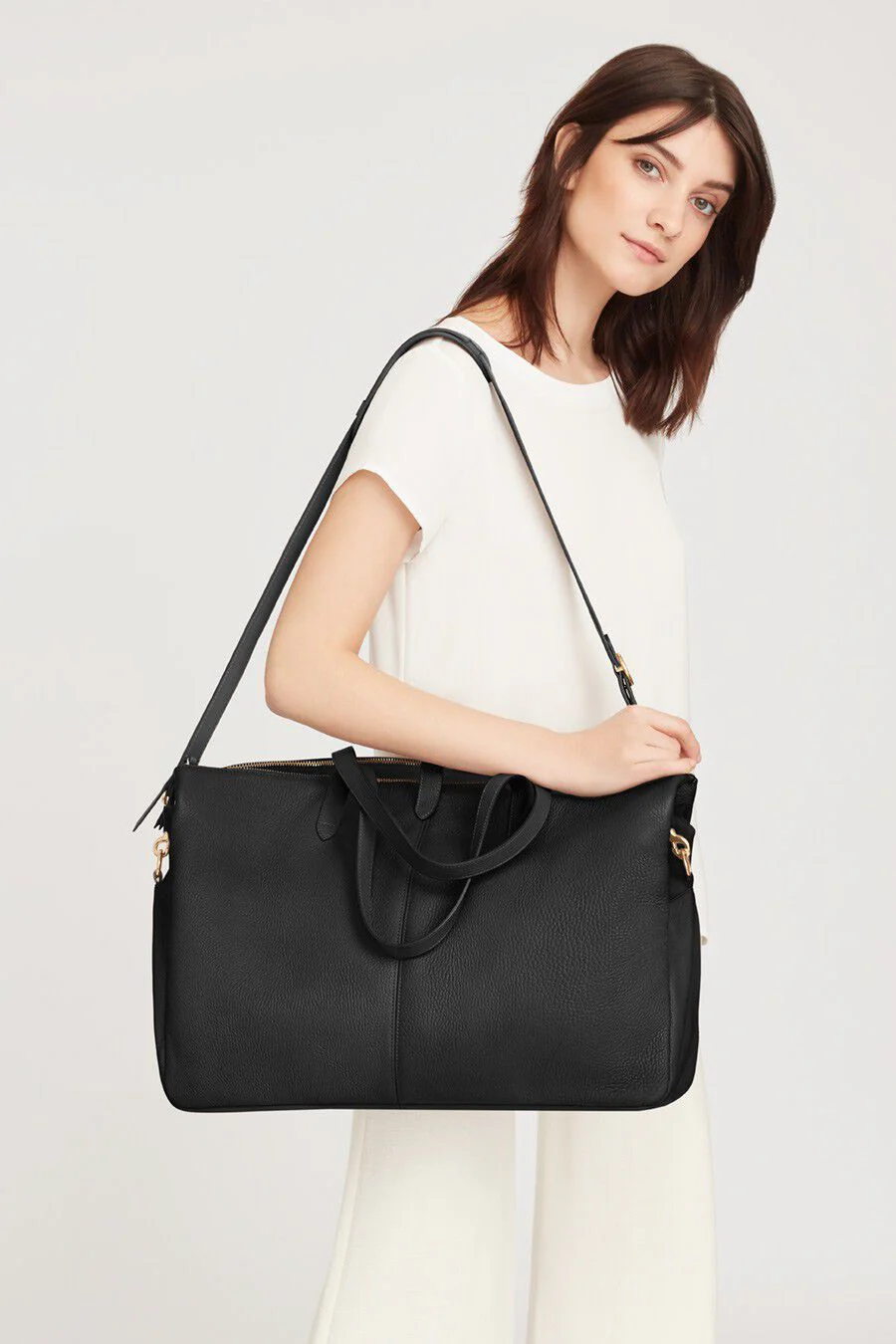 Leather Triple Zipper Weekender - Image 14