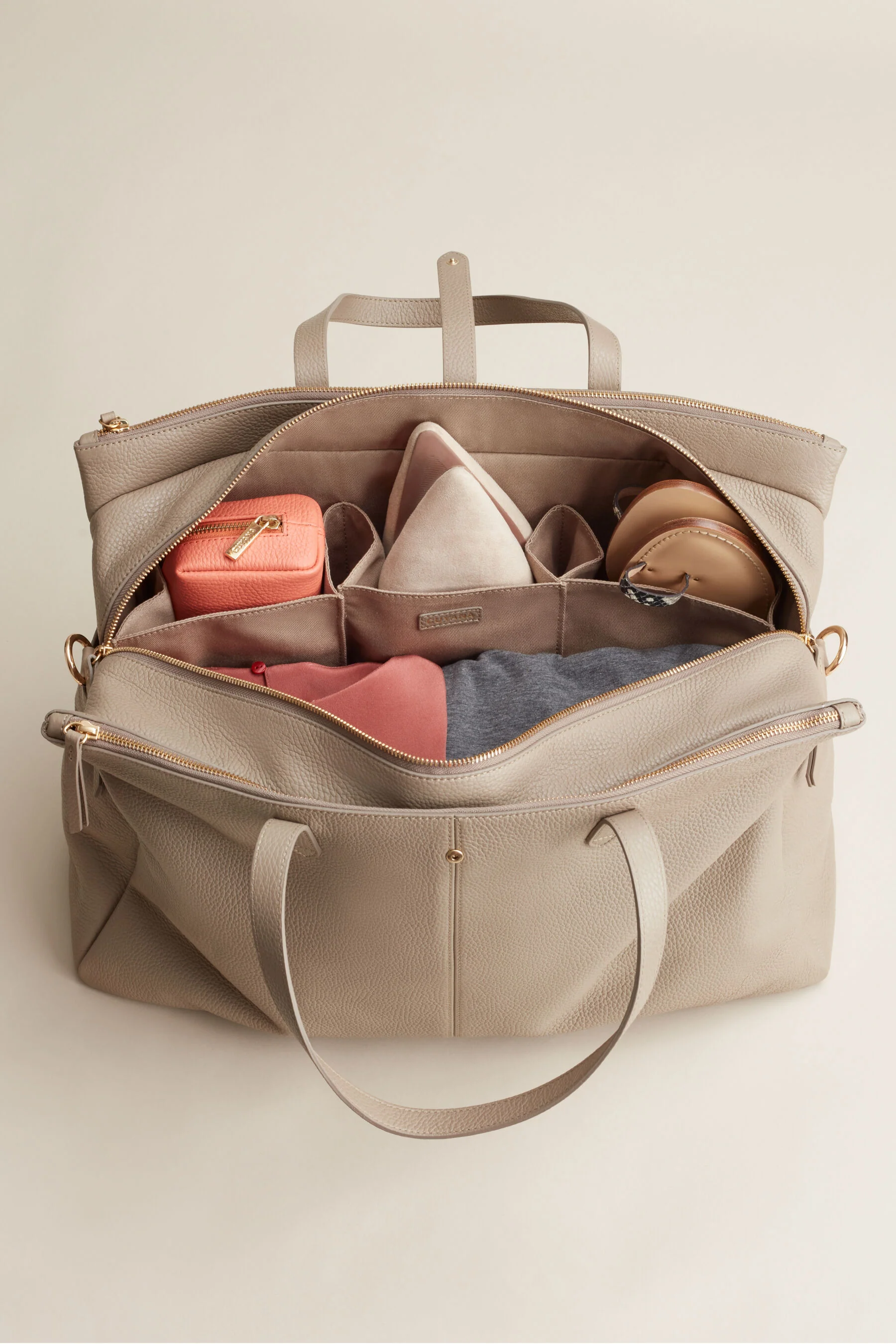 Leather Triple Zipper Weekender - Image 25