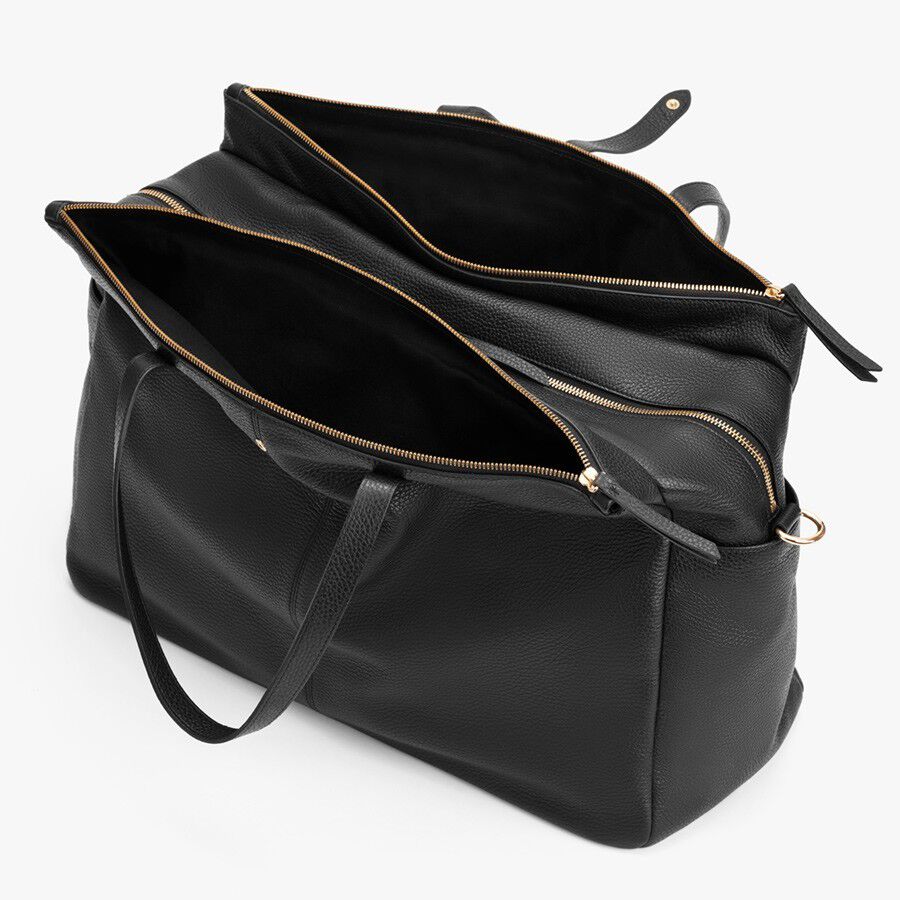 Leather Triple Zipper Weekender - Image 5