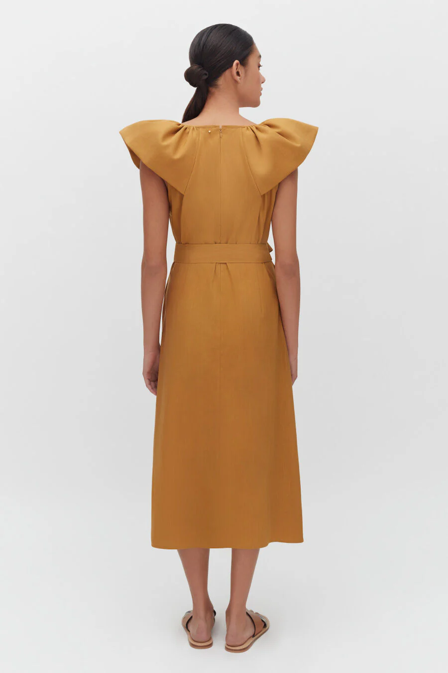 Linen Flutter Sleeve Dress - Image 12