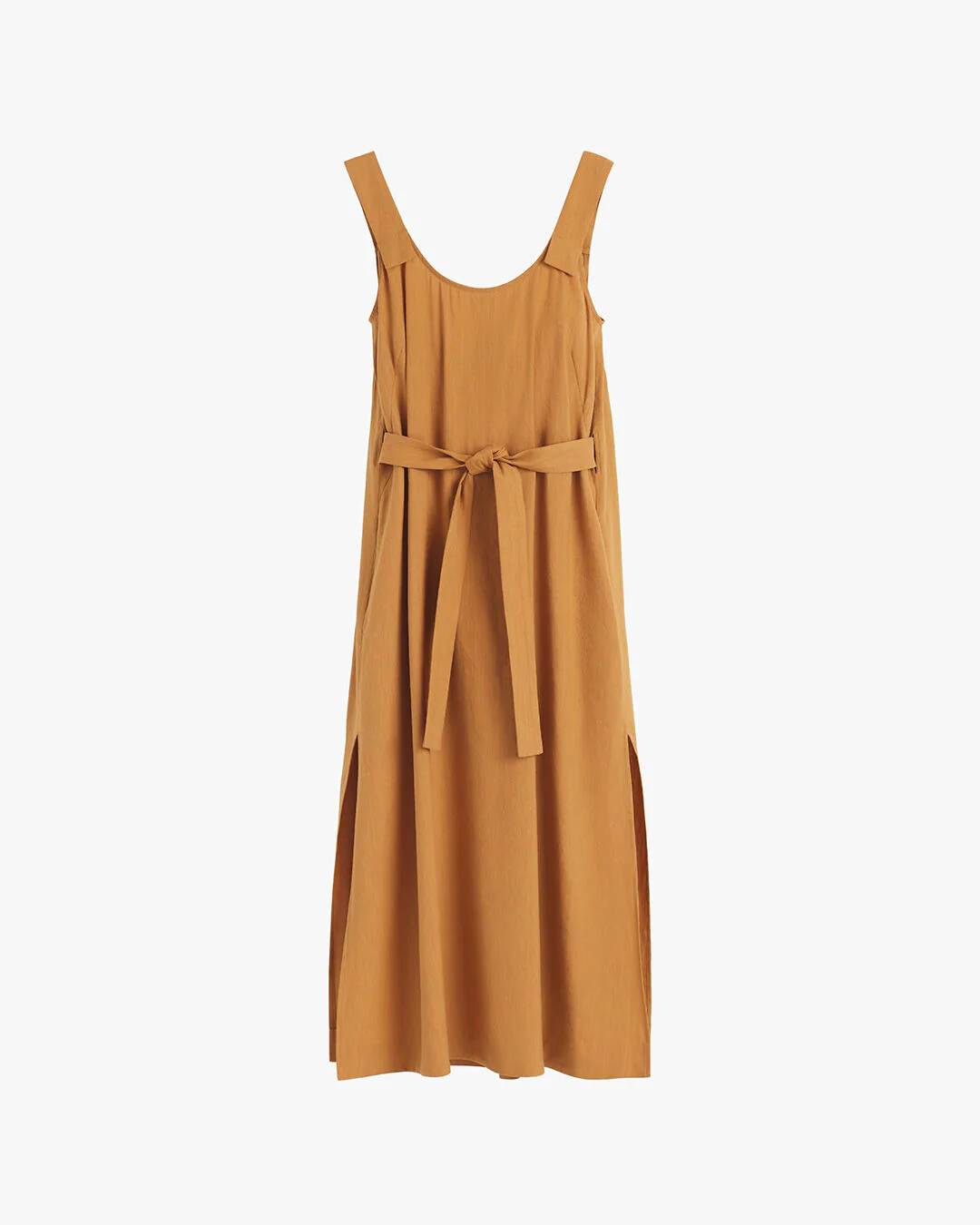 Linen Gathered Back Dress - Image 11