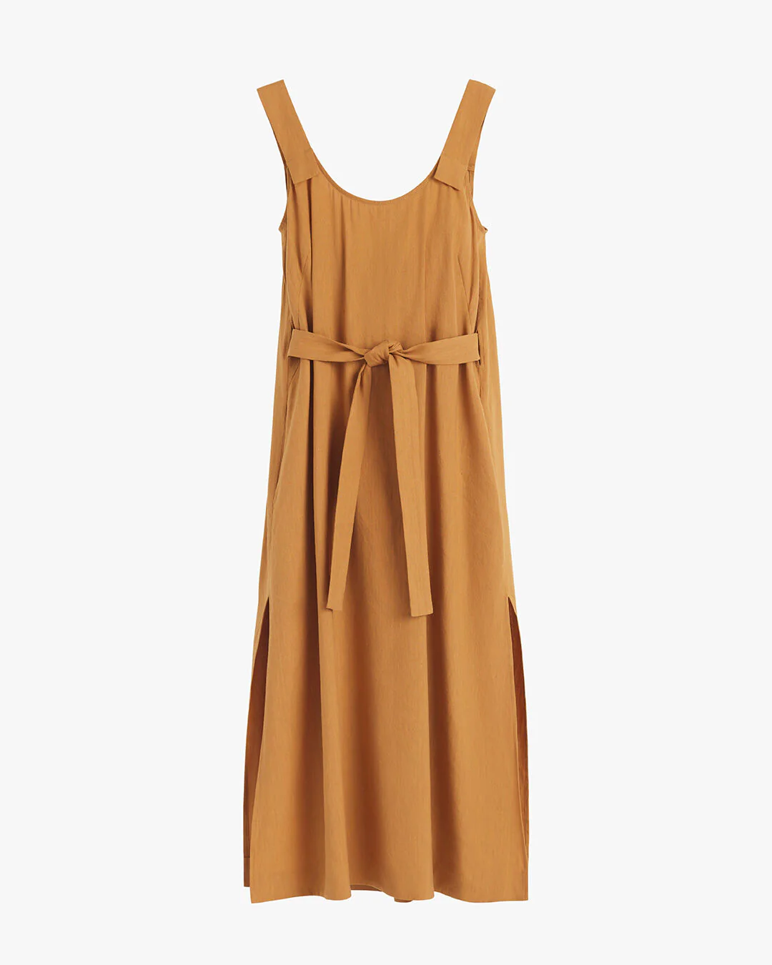Linen Gathered Back Dress - Image 7