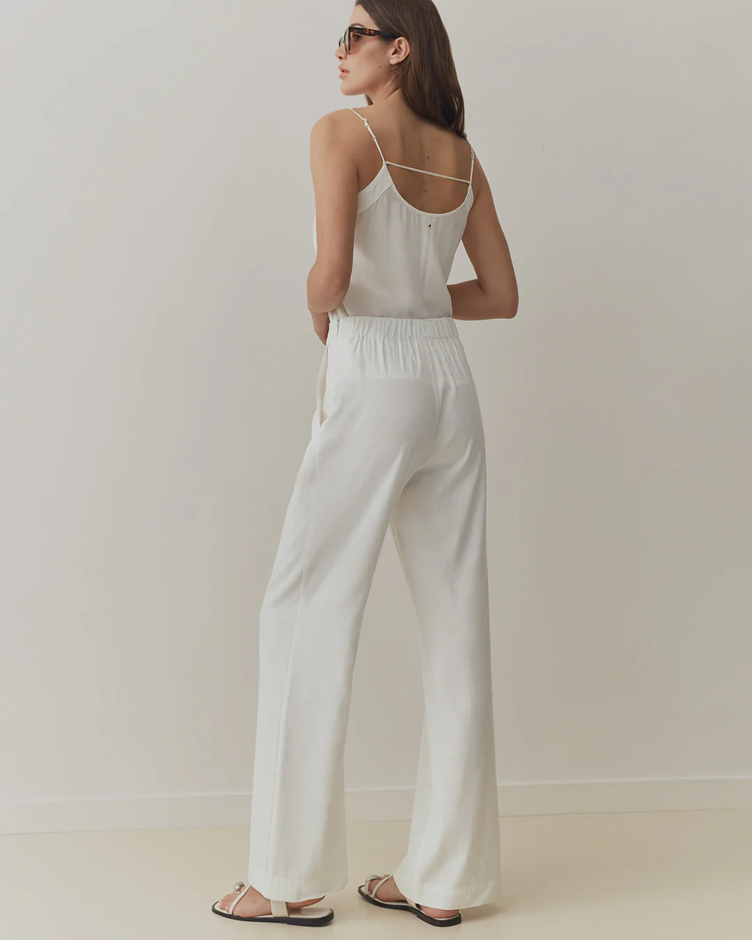 Linen Pleated Wide-Leg Pant - Image 3