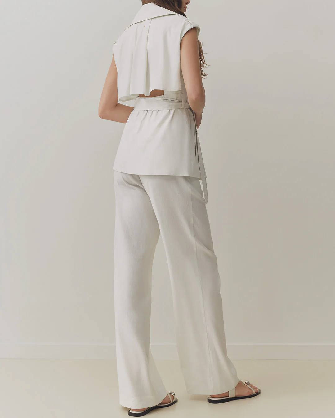 Linen Pleated Wide-Leg Pant - Image 5