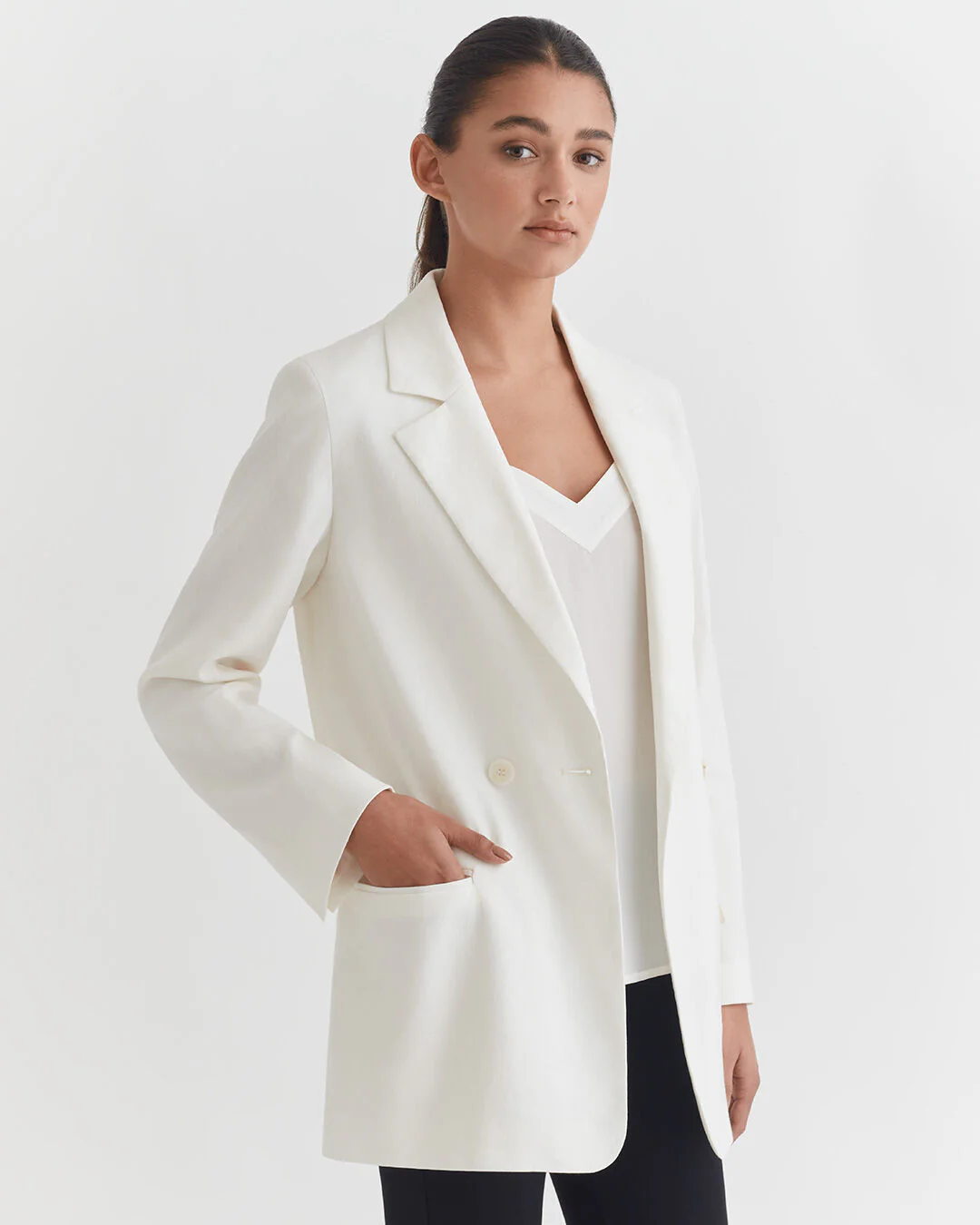 Linen Relaxed Blazer - Image 3