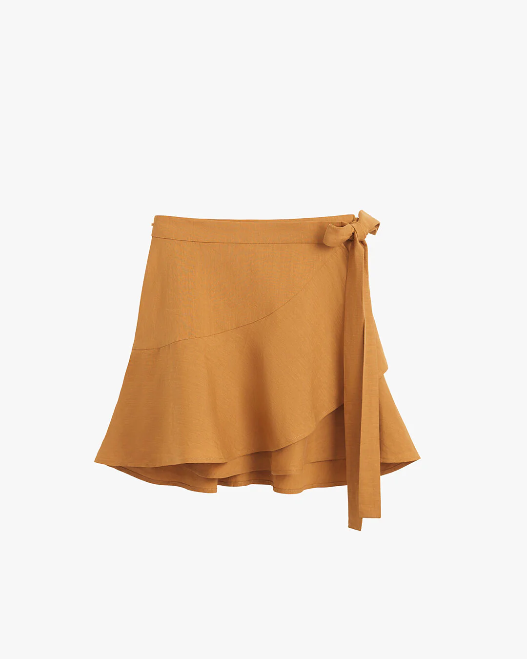 Linen Wrap Mini Skirt - Image 10