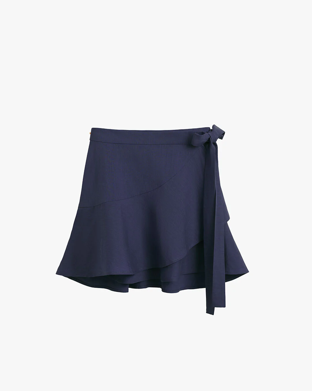 Linen Wrap Mini Skirt - Image 5