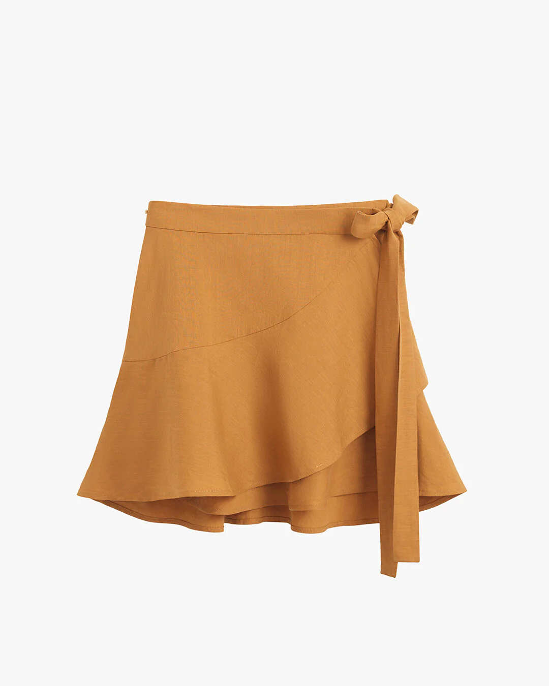 Linen Wrap Mini Skirt - Image 7