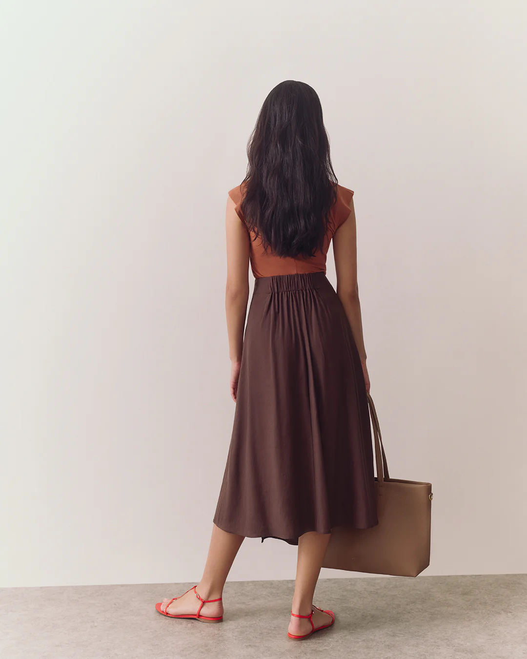 Linen Wrap Skirt - Image 3