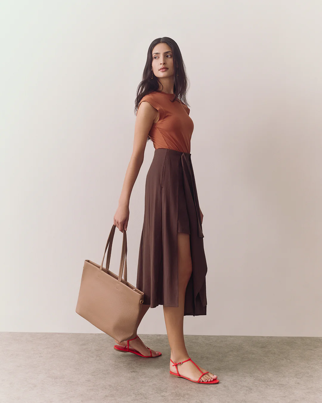 Linen Wrap Skirt - Image 4