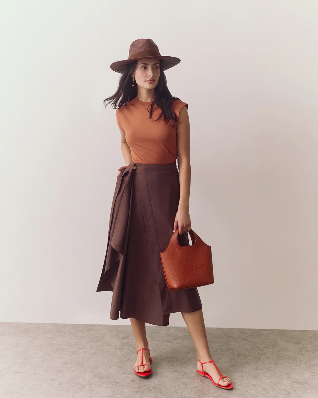 Linen Wrap Skirt - Image 5