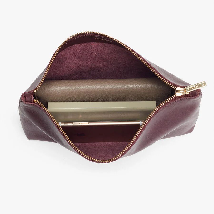 Medium Leather Zipper Pouch - Image 4