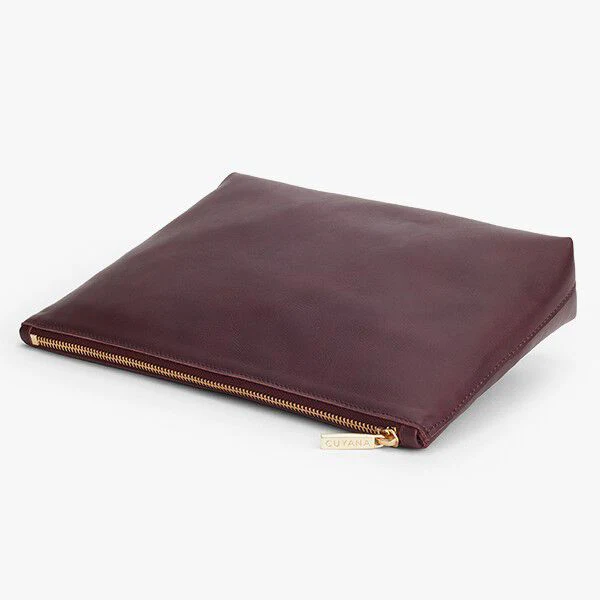 Medium Leather Zipper Pouch - Image 8