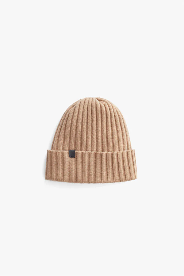 Mens Wool Cashmere Ribbed Beanie - Image 13
