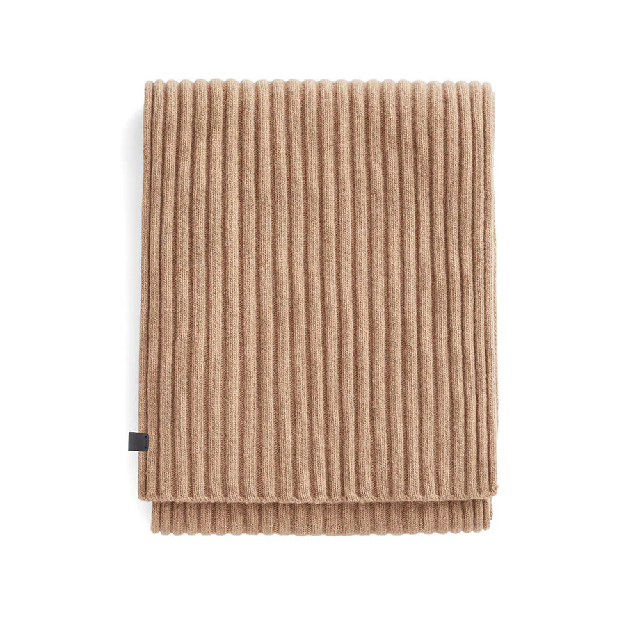 Mens Wool Cashmere Ribbed Scarf - Image 8