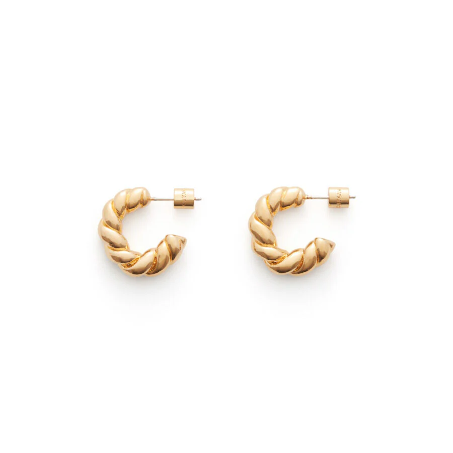 Mini Braided Hoop Earrings