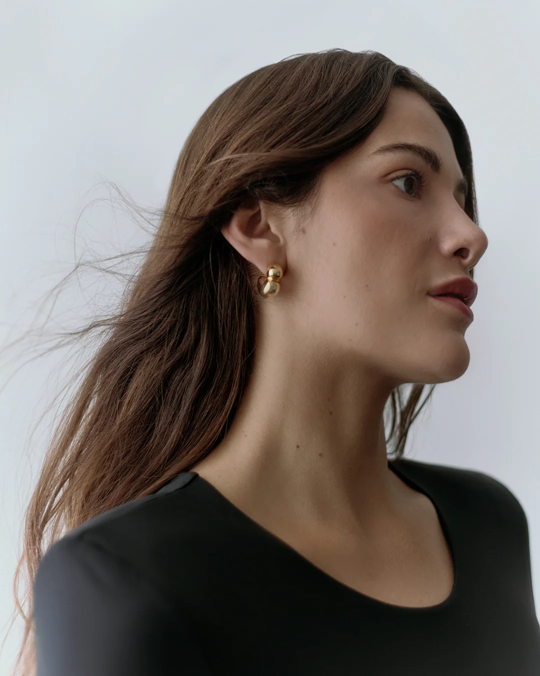 Mini Celestia Hoop Earrings - Image 5