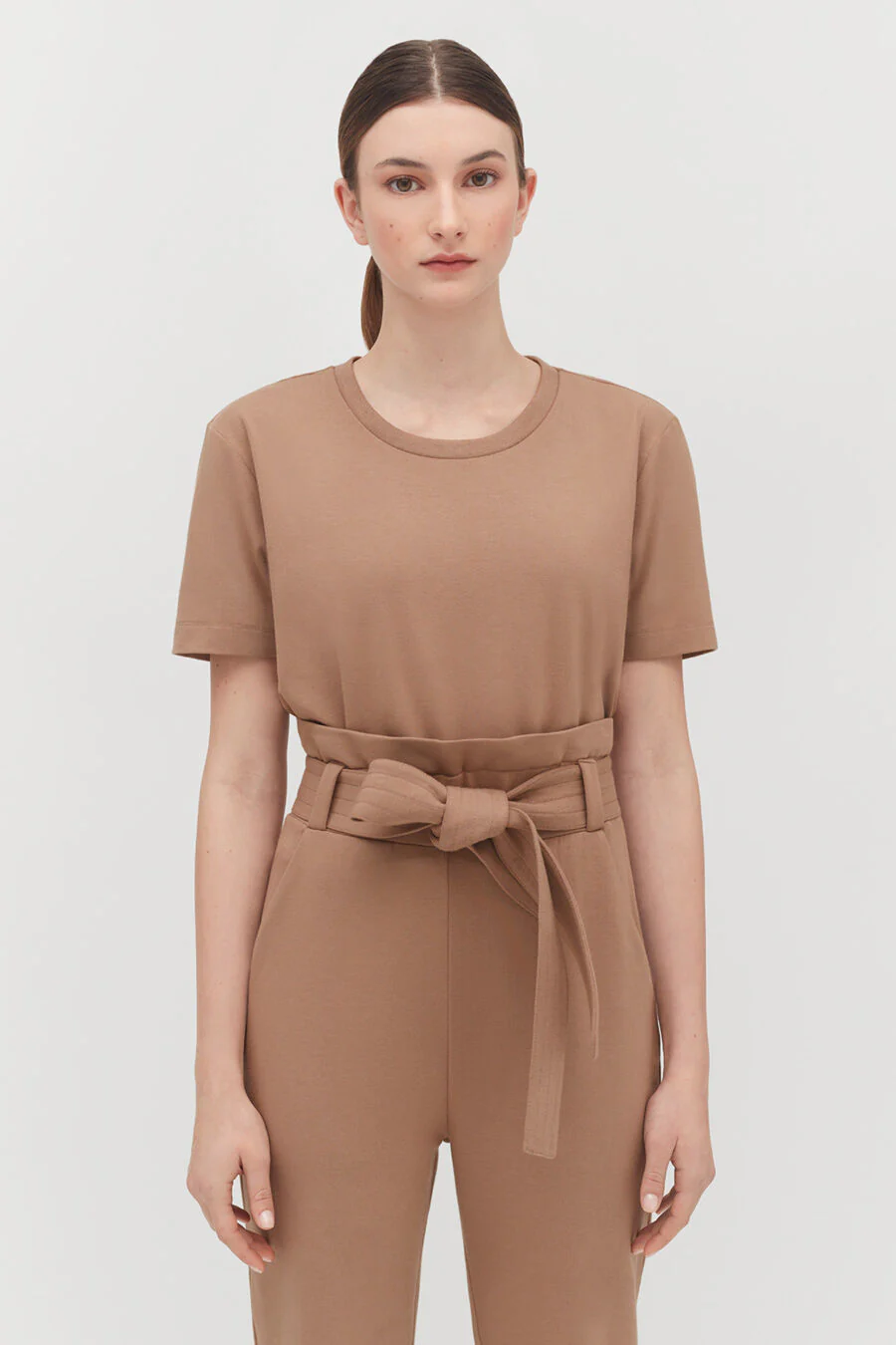 Padded Shoulder Cropped Tee - Image 10