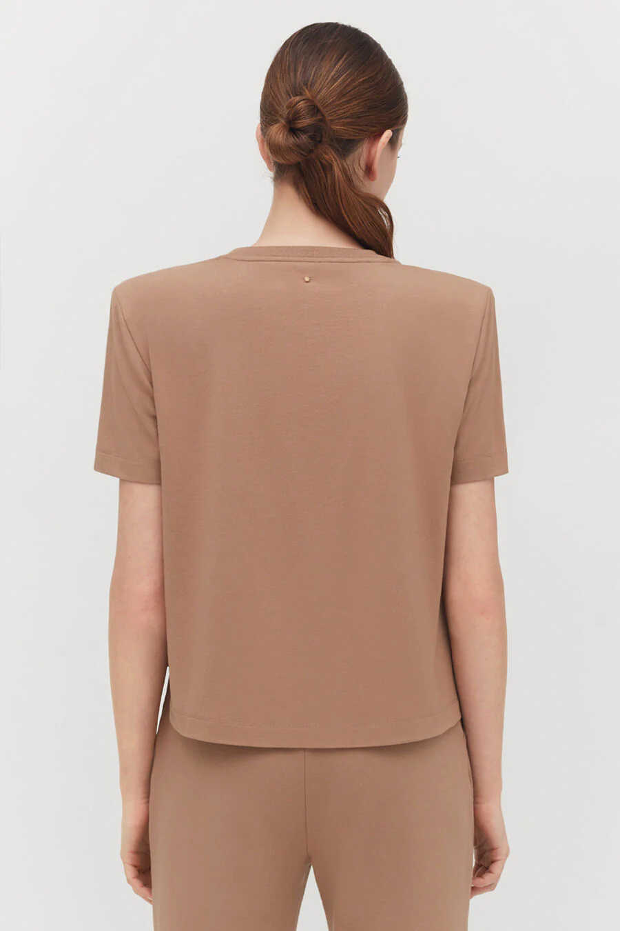 Padded Shoulder Cropped Tee - Image 11