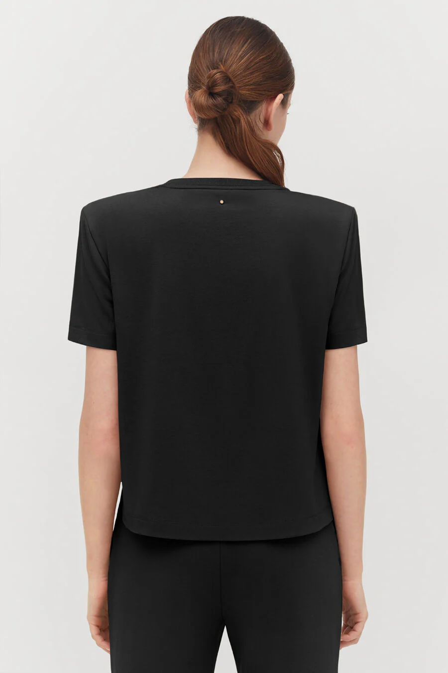 Padded Shoulder Cropped Tee - Image 3