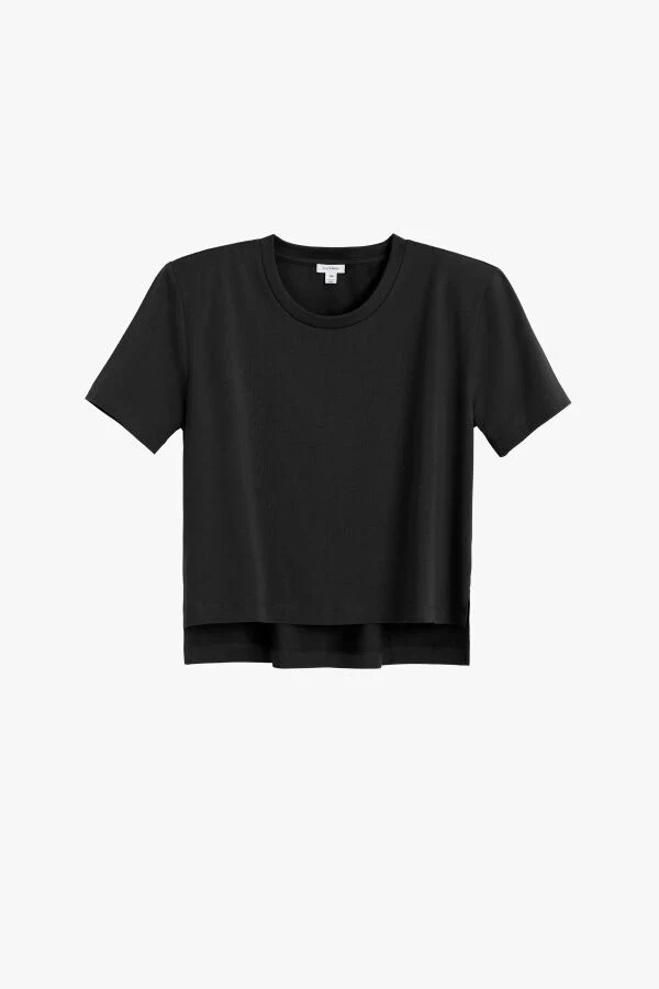 Padded Shoulder Cropped Tee - Image 6